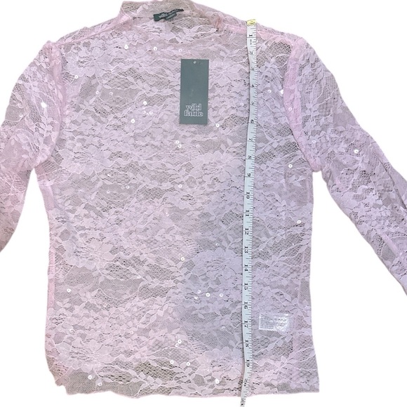 Wild Fable Light Pink Lace Long Sleeve Top | Size S | NWT - Picture 6 of 8